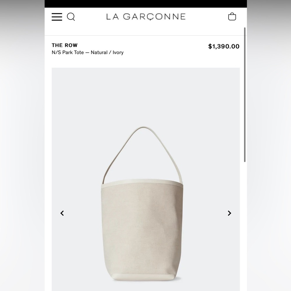The Row N/S Park Linen Tote Bag, Large size